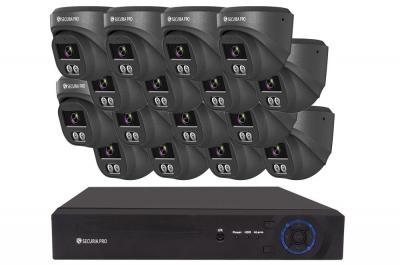 Securia Pro kamerarendszer NVR16CHV8S-B DOME smart, fekete Felvétel: merevlemez nélkül