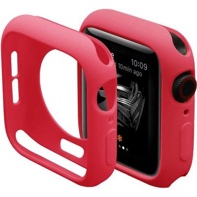 Soft Szilikon Apple Watch Tok - Piros - 41mm