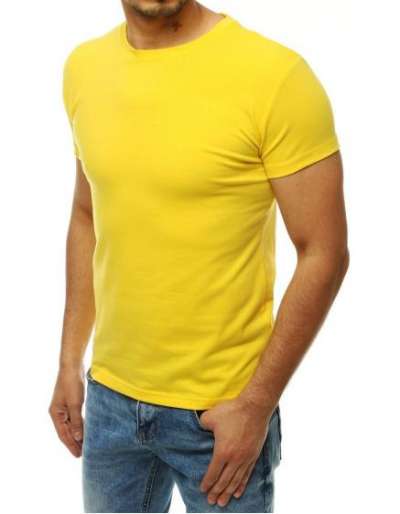 Férfi póló nyomtatás nélkül sárga RX4194