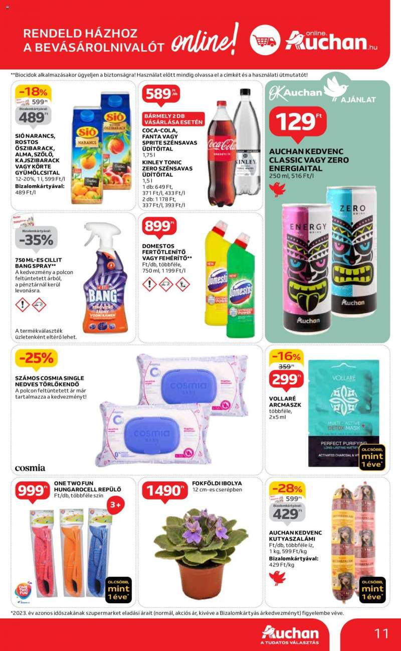 Auchan Szupermarket akciós újság 11 oldal