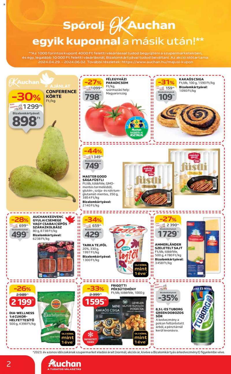 Auchan Szupermarket akciós újság 2 oldal
