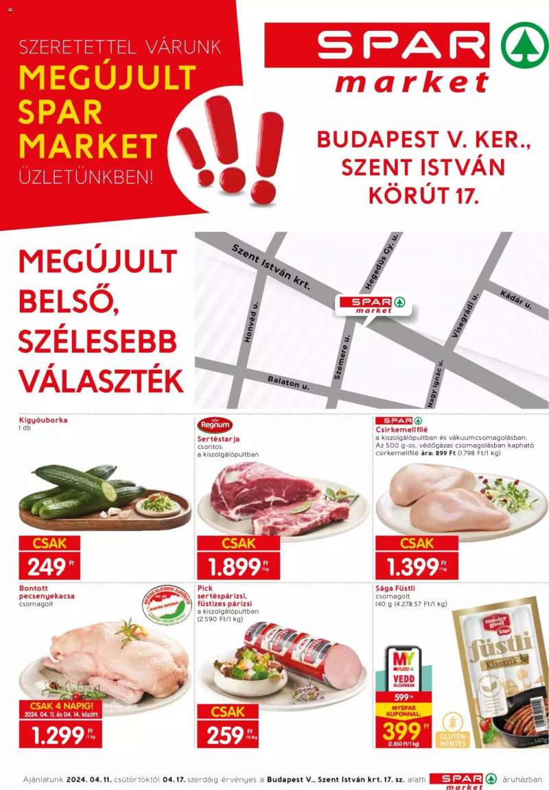 Spar Market Budapest Szent István krt. 1 oldal