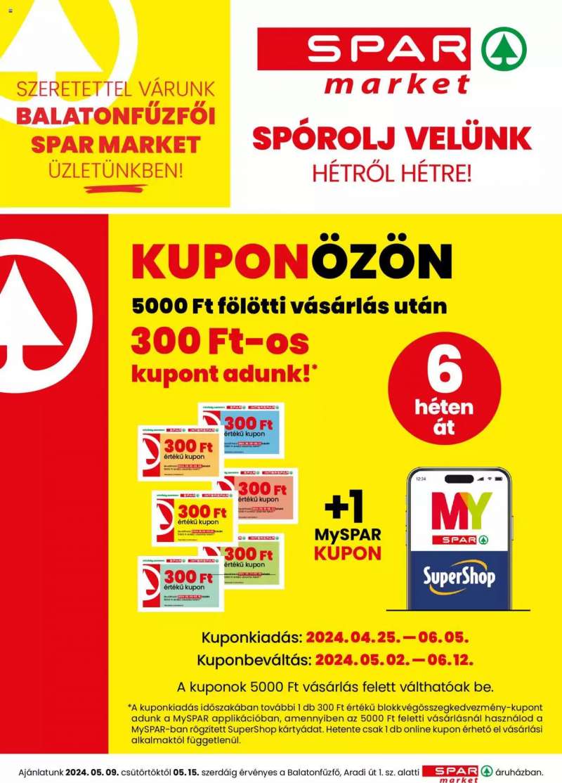 Spar Market Balatonfűzfő 1 oldal