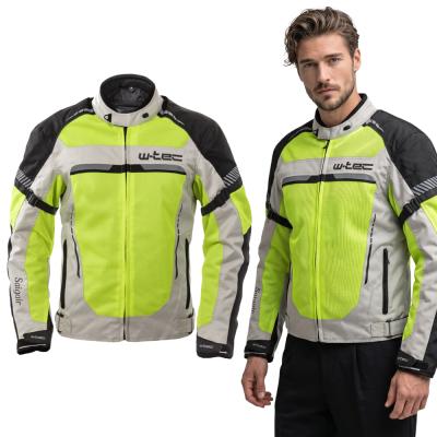 Nyári motoros kabát  W-TEC aigair Fluo árga-zürke 