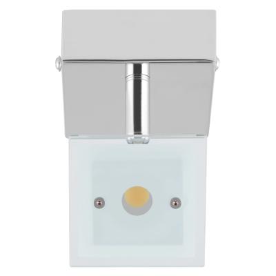 Lightcraft Vegard 1, 5 W, 400 lm, pontlámpa, LED, forgatható, billenthető, króm, üveg