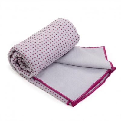 GRIP² jógatörölköző  Bi-color - Grey Aubergine - Bodhi