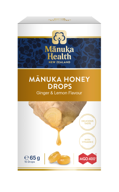 Manuka Health Manuka MGO™400+ cukorkák gyömbérrel és citrommal 65g