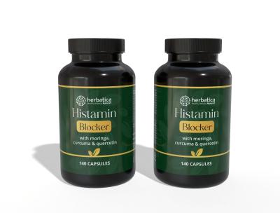 Kedvezményes készlet: 2 x hisztamin blokkoló moringával, kurkumával és kvercetinnel - 140 kapszula - Herbatica