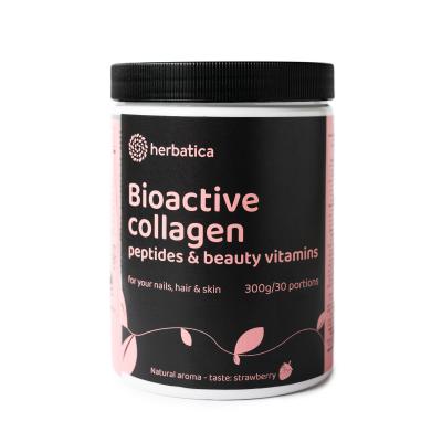 Bioaktív kollagén peptidekkel és vitaminokkal a szépségért, körmökért, hajért és bőrért - 300g - Herbatica Íz (Príchuť2): Eper