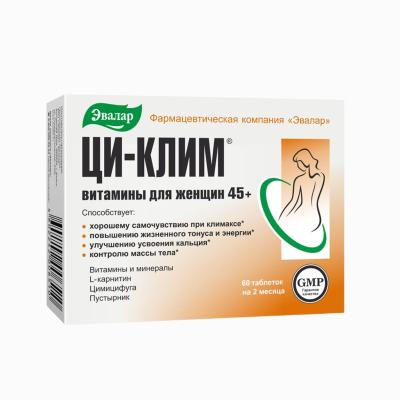 CI-KLIM® BIO étrend-kiegészítő (menopauza egyensúlyban) – 60 tabletta – Evalar