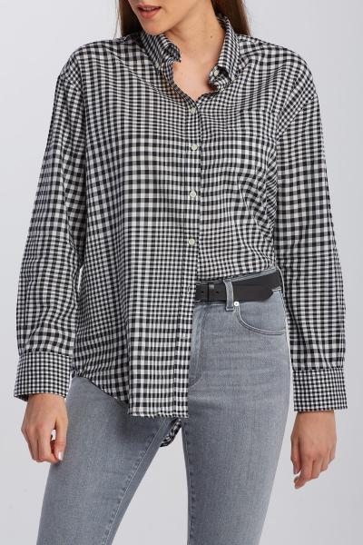 ING GANT D2. HOUNDSTOOTH RELAXED SHIRT fekete 