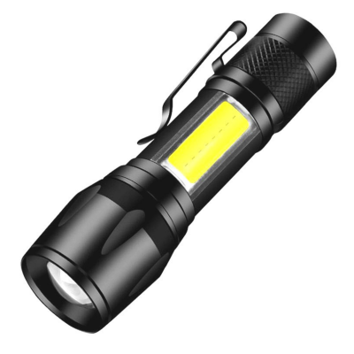 Mini Power Style COB LED extra fényerejű, kis méretű többfunkciós zseblámpa műanyag dobozban