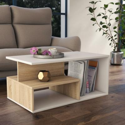 Odell Prima MIX dohányzóasztal, 90x43x51 cm, sonoma-fehér