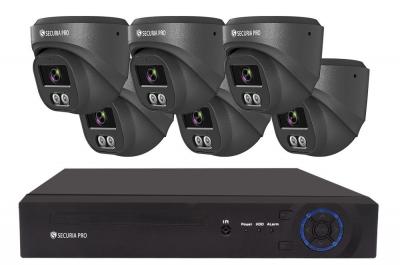 Securia Pro kamera rendszer NVR6CHV4S-B DOME smart, fekete Felvétel: 6 TB merevlemez