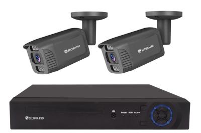 Securia Pro IP kamerarendszer NVR2CHV8S-B smart SONY, fekete Felvétel: merevlemez nélkül