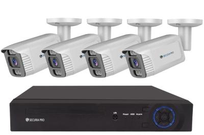 Securia Pro IP kamerarendszer NVR4CHV8S-W smart SONY, fehér Felvétel: 4 TB merevlemez