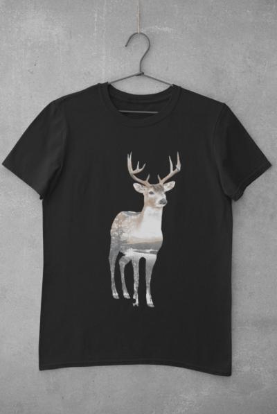 Nature in the deer fekete póló