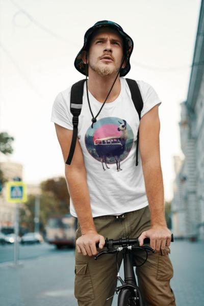 Tour by llama fehér póló