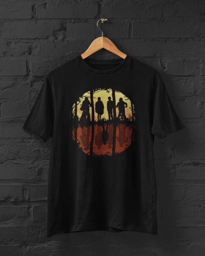 Stranger things fekete póló