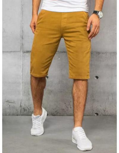 Férfi farmer rövidnadrág mustár