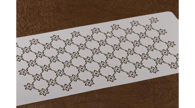 Nefelejcs mintás széles torta stencil