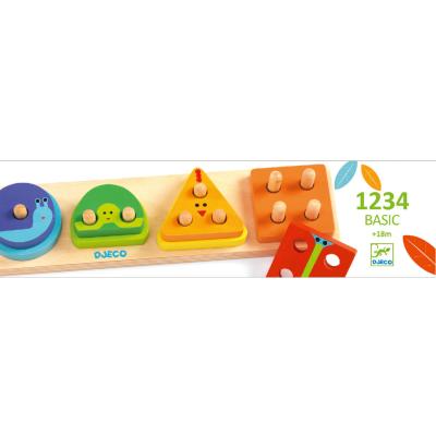 Szín - forma - szám formabeillesztő - 1234Basic - Djeco