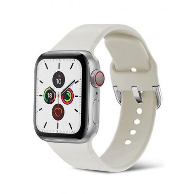 Csatos Szilikon Apple Watch Szíj - Kő szürke - 42, 44, 45, 49mm - M/L