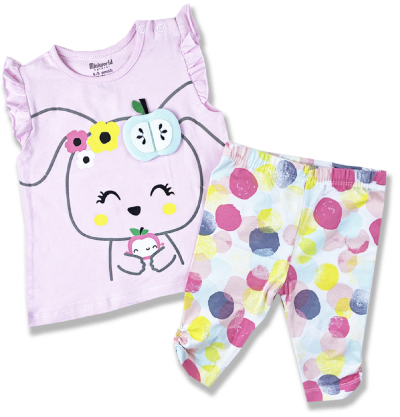 2részes kislány babaruha- Bunny Méret: 68-74