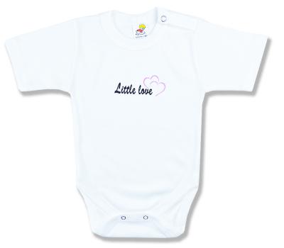 Baba body - Little love, rövid ujjú, rózsaszín Méret: 92 (18-24hó)