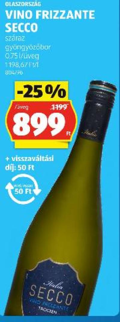 VINO FRIZZANTE SECCO