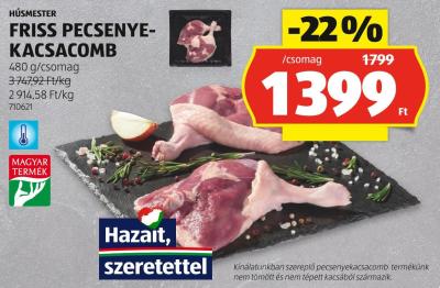 HÚSMESTER FRISS PECSENYE-KACSACOMB