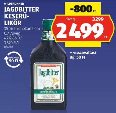 WILDBRUNNER JAGDBITTER KESERŰLIKŐR