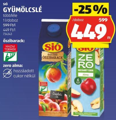 SIÓ GYÜMÖLCSLÉ