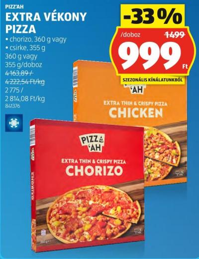 PIZZAH EXTRA VÉKONY PIZZA