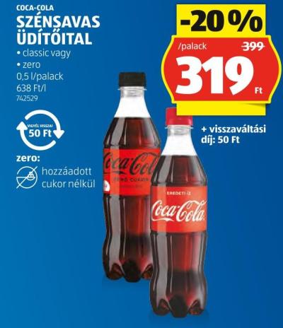 COCA-COLA SZÉNSAVAS ÜDÍTŐITAL