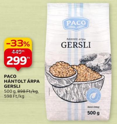 Paco Hántolt árpa gersli