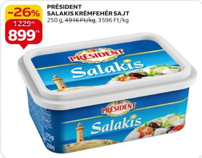 Président Salakis krémfehér sajt