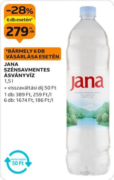 Jana Szénsavmentes ásványvíz