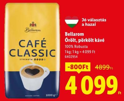 Bellarom Café Classic Őrölt, pörkölt kávé