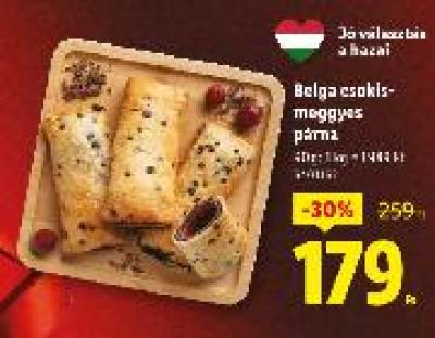 Belga csokis-meggyes párna