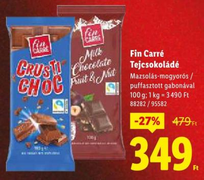 Fin Carré Tejcsokoládé