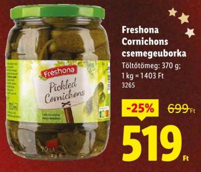 Freshona Cornichons csemegeuborka