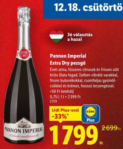 Pannon Imperial Extra Dry pezsgő
