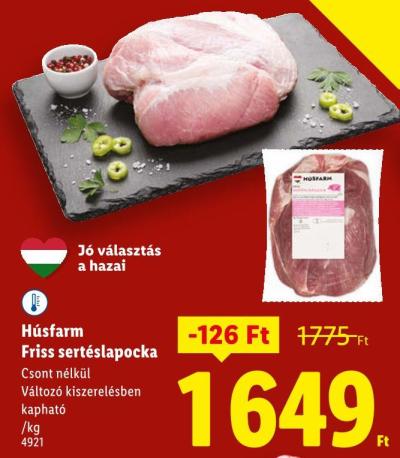 Húsfarm Friss sertéslapocka