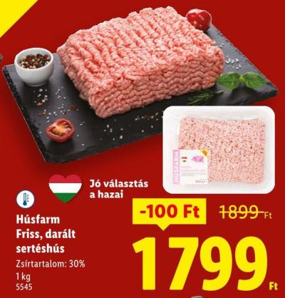 Húsfarm Friss, darált sertéshús