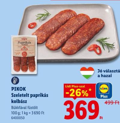 PIKOK Szeletelt paprikás kolbász