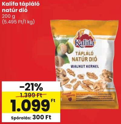 Kalifa tápláló natúr dió