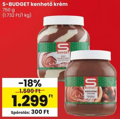 S-BUDGET kenhető krém
