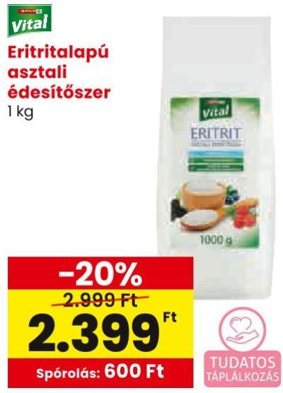 Eritritalapú asztali édesítőszer