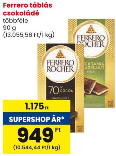Ferrero táblás csokoládé